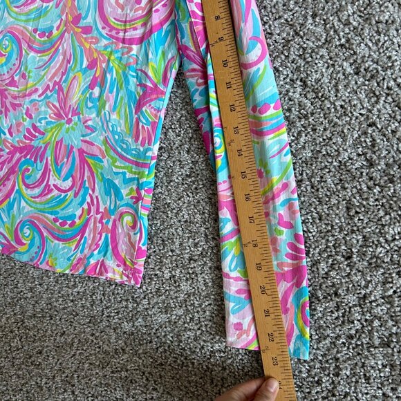 IBKUL Women's Small Long Sleeve Multicolor Polo Shirt - Picture 6 of 9